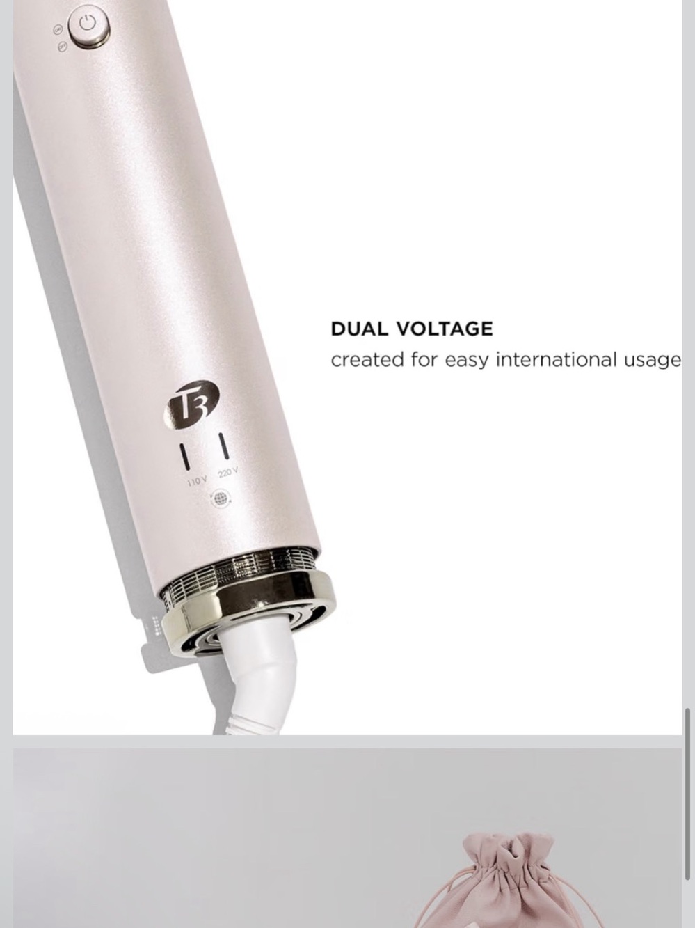 T3 LuxeDry Ionic Hair Dryer Set, Blow Dryer with Diffuser for Curly, Wavy & All - Picture 10 of 13
